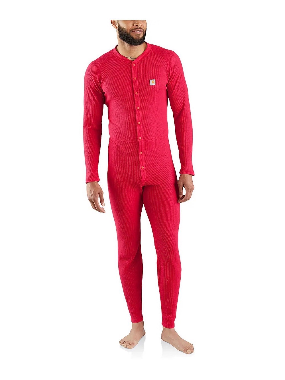 Carhartt Men's RED Union Suit Large  MUS130 NWT Long Johns Thermal
